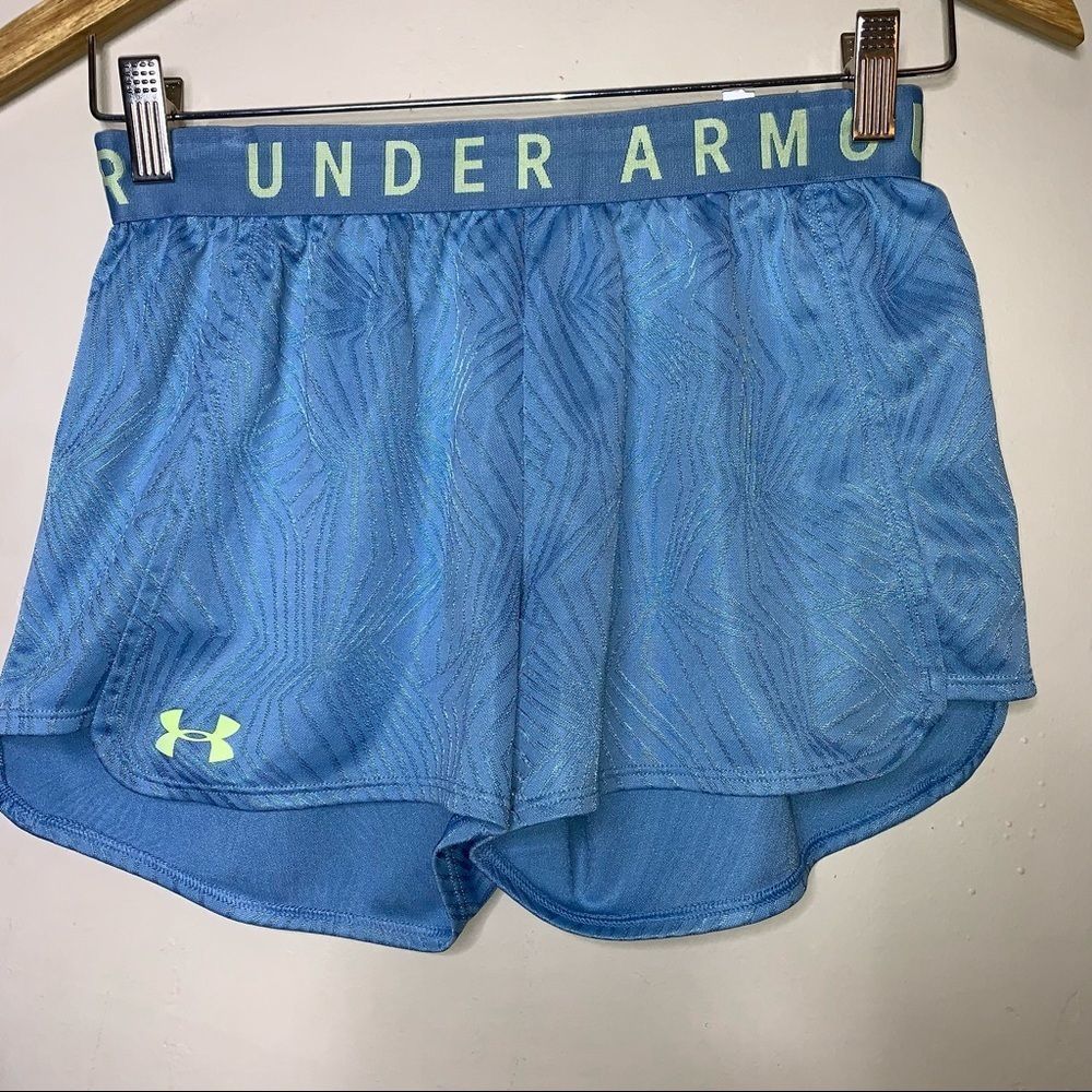 Under Armour Play Up Shorts in Light Blue XS
